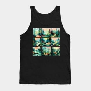 watercolor techniques to create a dreamy and ethereal painting of a forest landscape, perfect for a nature-inspired t-shirt design2 Tank Top